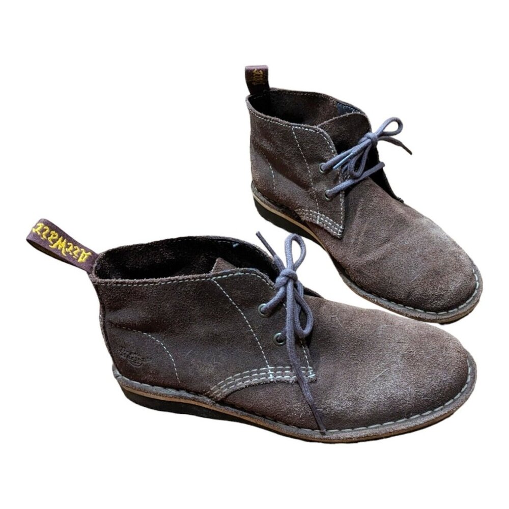 Dr Martens Boots Womens 8 Blythe Beige Tan Leather Chukka Ankle Lace-Up